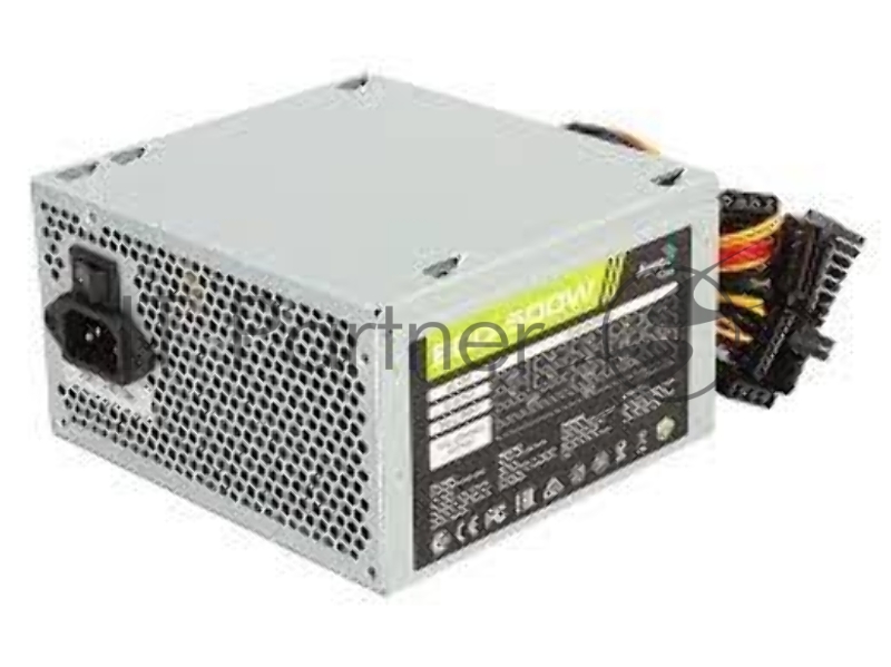 Блок питания Aerocool 500W Retail ECO-500W ATX v2.3 Haswell, fan 12cm, 400mm cable, power cord, 20+4P, 12V 4P, 1x PCI-E 6P, 3x SATA, 2x PATA, 1x FDD