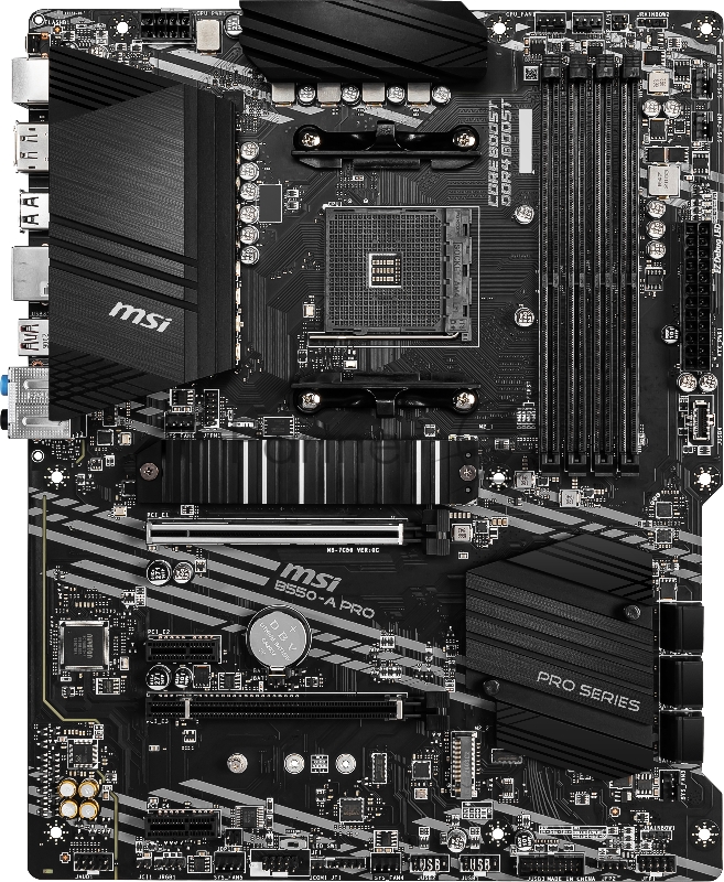 Материнская плата MSI B550-A PRO (AM4, 4xDDR4, 1xPCI-Ex16, 2xPCI-Ex1, USB3.2, 6xSATA III,2xM.2, DP, HDMI) ATX Retail