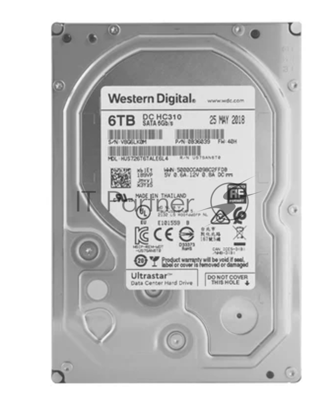 Жесткий диск HGST SATA-III 6Tb 0B36039 HUS726T6TALE6L4 Ultrastar 7K6 (7200rpm) 256Mb 3.5