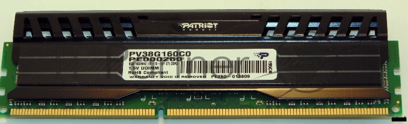 Модуль памяти Patriot DIMM DDR3 8Gb 1600MHz PV38G160C0 RTL PC3-12800 CL10 240-pin 1.5В