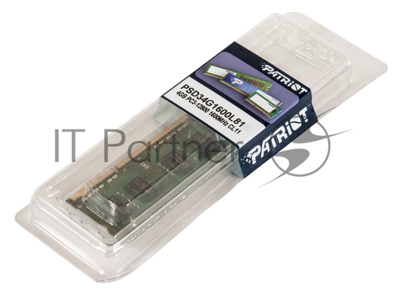 Модуль памяти Patriot DIMM DDR3 4Gb (pc-12800) 1600MHz Patriot 1.35V PSD34G1600L81