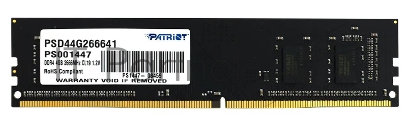 Модуль памяти Patriot DIMM DDR4 4Gb (pc-21300) 2666MHz Patriot PSD44G266641