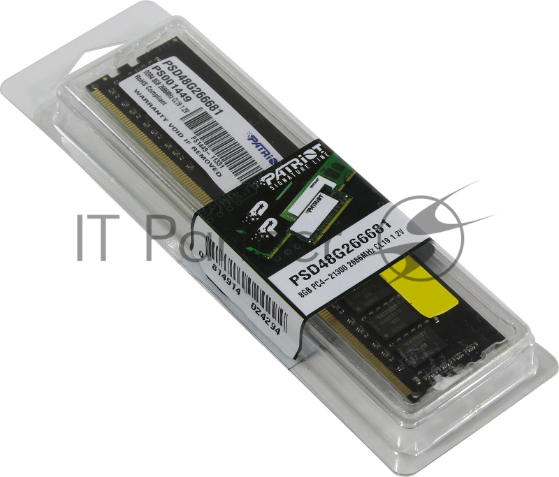 Модуль памяти Patriot DIMM DDR4 8Gb (pc-21300) 2666MHz Patriot PSD48G266681