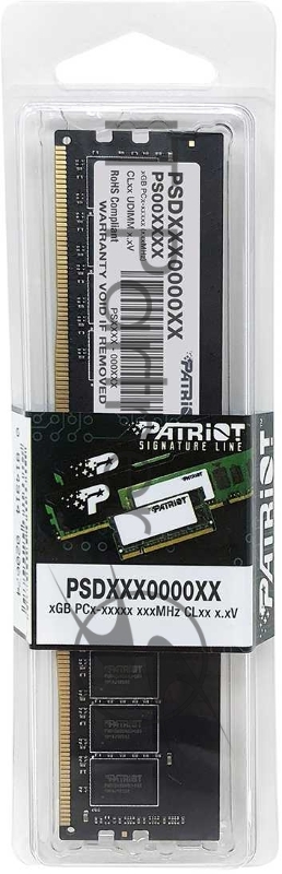Модуль памяти DDR 4 DIMM 16Gb PC25600, 3200Mhz, PATRIOT Signature (PSD416G32002) (retail)