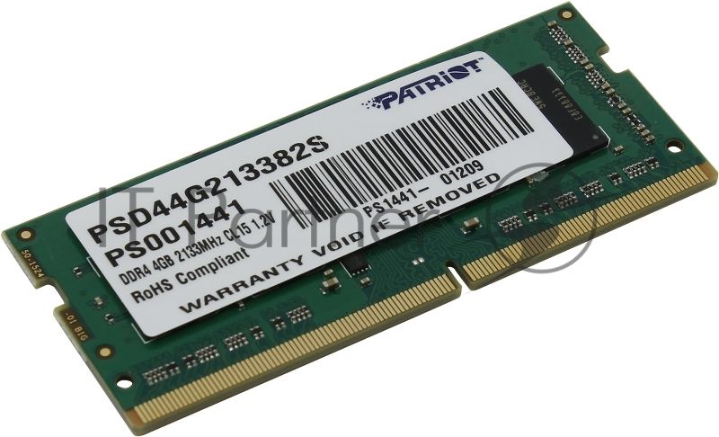 Модуль памяти Patriot SO-DIMM DDR4 4GB (pc-17000) 2133MHz Patriot PSD44G213382S