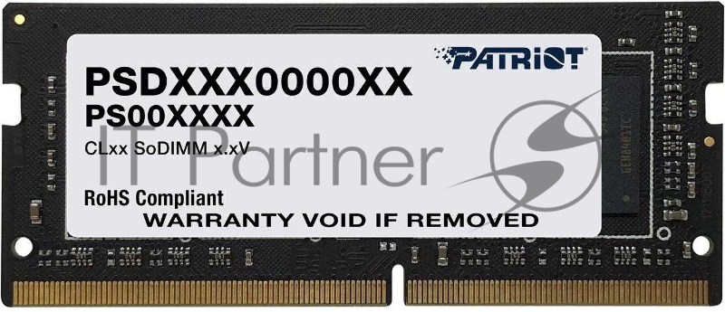 Память DDR4 4Gb 2666MHz Patriot PSD44G266641S RTL PC4-21300 CL19 SO-DIMM 260-pin 1.2В single rank