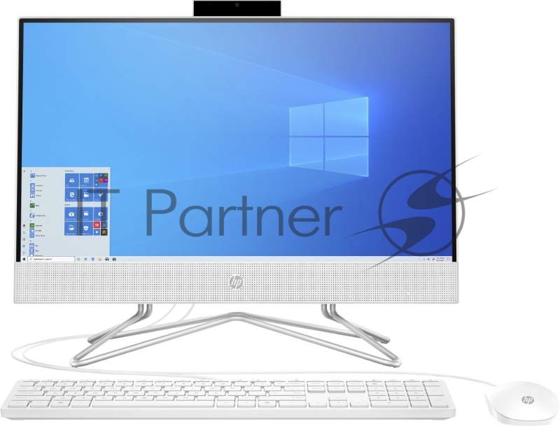 Моноблок HP 22-df0013ur NT 21.5 FHD(1920x1080) Celeron J4025, 4GB DDR4 2400 (1x4GB), HDD 1Tb, Intel Internal Graphics, noDVD, kbd&mouse wired, HD Webcam, Snow White, Win10, 1Y Wty