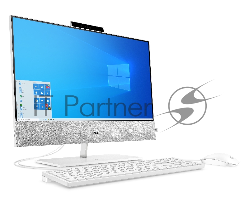 Моноблок HP Pavilion I 24-k0018ur Touch 23,8 FHD(1920x1080) Core i7-10700T, 8GB DDR4 2666 (1x8GB), SSD 512Gb, nVidia Gef MX350 4GB, no DVD, kbd&mouse wireless, 5MP Webcam, White, Win10, 1Y Wty