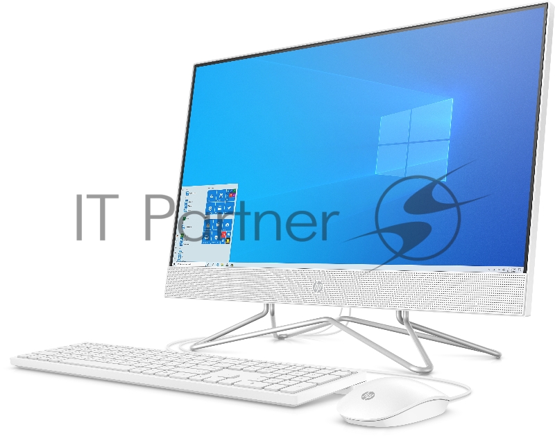 Моноблок HP 24-df0033ur NT 23.8 FHD(1920x1080) Pentium J5040, 4GB DDR4 2400 (1x4GB), SSD 256Gb, Intel Internal Graphics, noDVD, kbd&mouse wired, HD Webcam, Snow White, Win10, 1Y Wty