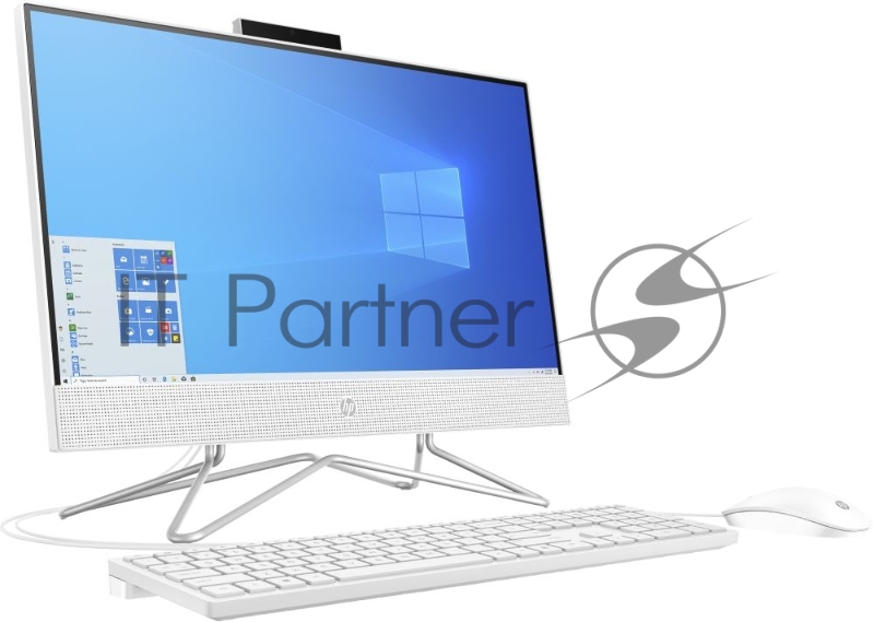 Моноблок HP 22-df1031ur NT 21.5 FHD(1920x1080) Core i3-1125G4, 4GB DDR4 3200 (1x4GB), SSD 256Gb, Intel Internal Graphics, noDVD, kbd&mouse wired, HD Webcam, Snow White, Win10, 1Y Wty