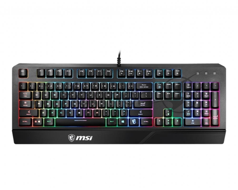 Клавиатура MSI VIGOR GK20 RU черный USB Multimedia for gamer LED (подставка для запястий)