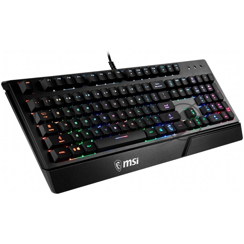 Клавиатура MSI VIGOR GK20 RU черный USB Multimedia for gamer LED (подставка для запястий)