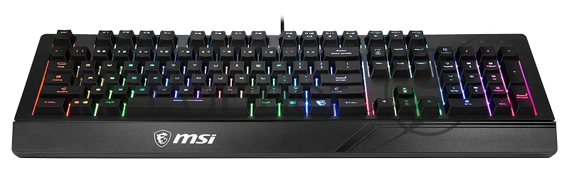 Клавиатура MSI VIGOR GK20 RU черный USB Multimedia for gamer LED (подставка для запястий)