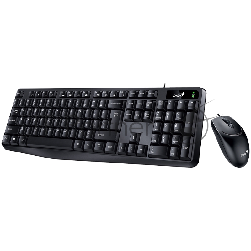 Комплект проводной Genius Smart КМ-170 клавиатура+мышь, USB, Клавиатура: 104 клавиши кнопка SmartGenius, мембранная, защита от проливаний Мышь: оптическая, 1000 DPI, 3 кнопки, для правой/левой руки. Цвет: черный