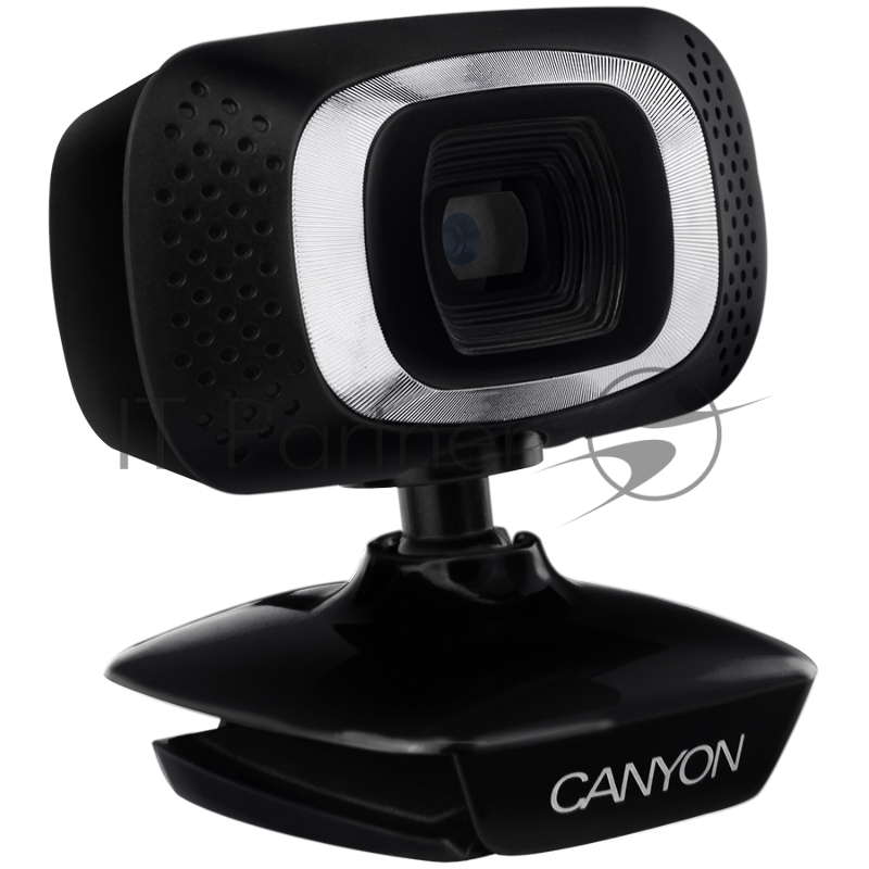 Цифровая камера Canyon CANYON C3 720P HD webcam with USB2.0. connector, 360° rotary view scope, 1.0Mega pixels, Resolution 1280*720, viewing angle 60°, cable length 2.0m, Black, 62.2x46.5x57.8mm, 0.074kg