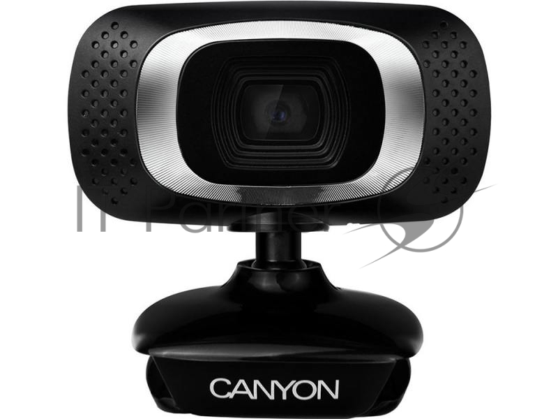 Цифровая камера Canyon CANYON C3 720P HD webcam with USB2.0. connector, 360° rotary view scope, 1.0Mega pixels, Resolution 1280*720, viewing angle 60°, cable length 2.0m, Black, 62.2x46.5x57.8mm, 0.074kg