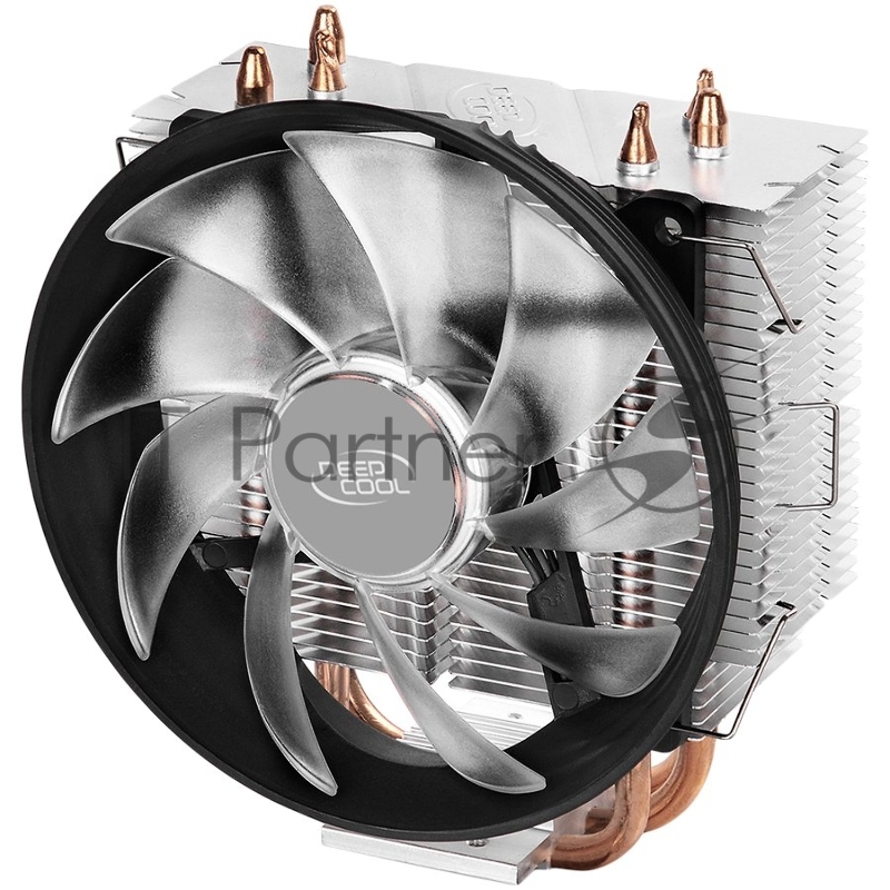 Кулер DEEPCOOL GAMMAXX300B LGA1366/1156/55/51/50/775/FM2/ (24шт/кор, TDP 130Вт, PWM, Blue Led, 3 тепл. трубки прямого контакта,120мм вент-р,17.8~21dB(A)) RET