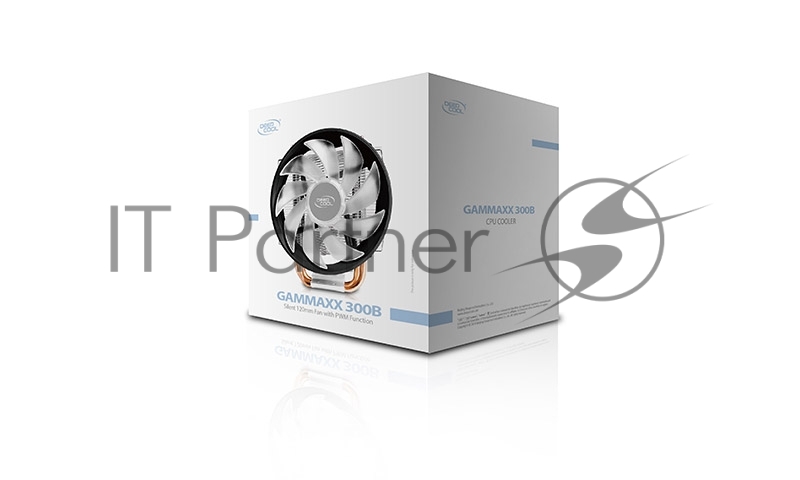 Кулер DEEPCOOL GAMMAXX300B LGA1366/1156/55/51/50/775/FM2/ (24шт/кор, TDP 130Вт, PWM, Blue Led, 3 тепл. трубки прямого контакта,120мм вент-р,17.8~21dB(A)) RET