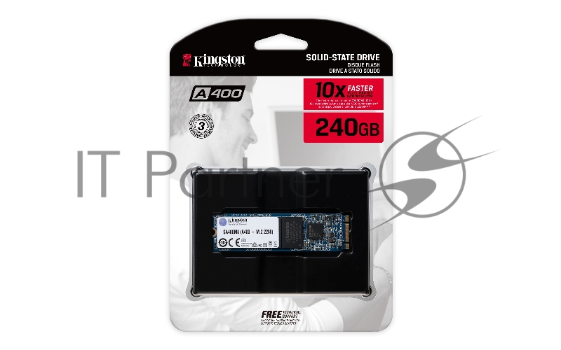 Накопитель SSD Kingston 240G SSDNow A400 M.2 2280 SATA 6Gb/s TLC R/W 500/350 TBW 80TB