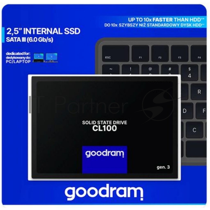SSD накопитель 2.5 Goodram 240Gb CL100 gen.3 <SSDPR-CL100-240-G3> (SATA3, up to 520/400MBs, 3D TLC, 7mm)