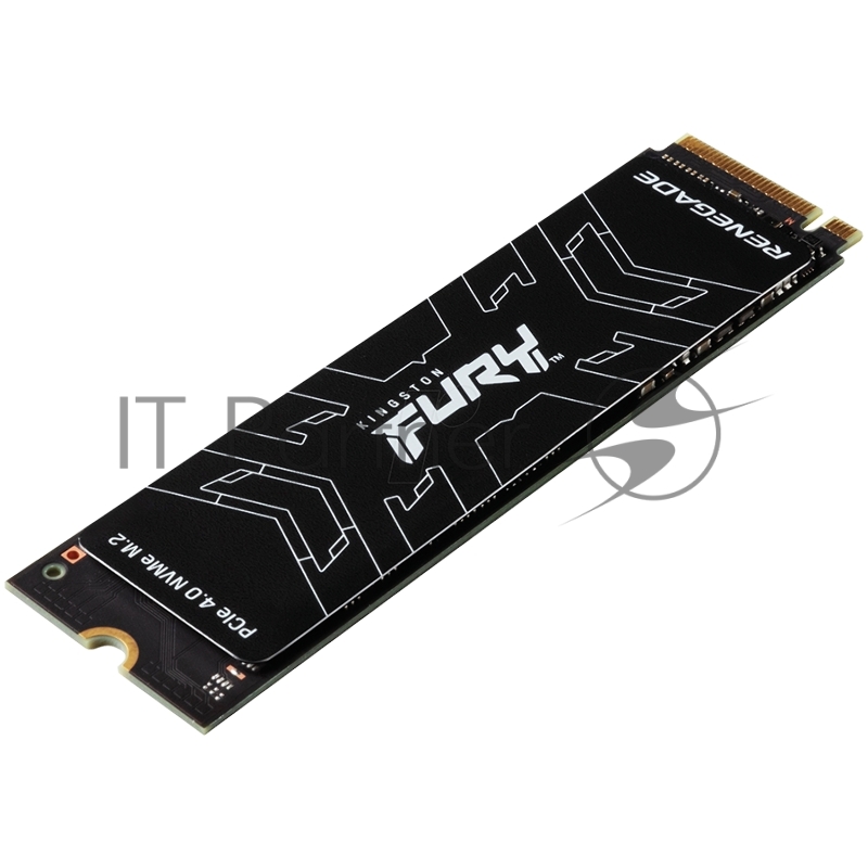 Накопитель SSD M.2 Kingston 1000Gb Fury Renegade <SFYRS/1000G> (PCI-E 4.0 x4, up to 7300/6000Mbs, 1000000 IOPS, 3D TLC, NVMe, 1000TBW, Phison E18, 22х80mm, LP graphen heatsink)