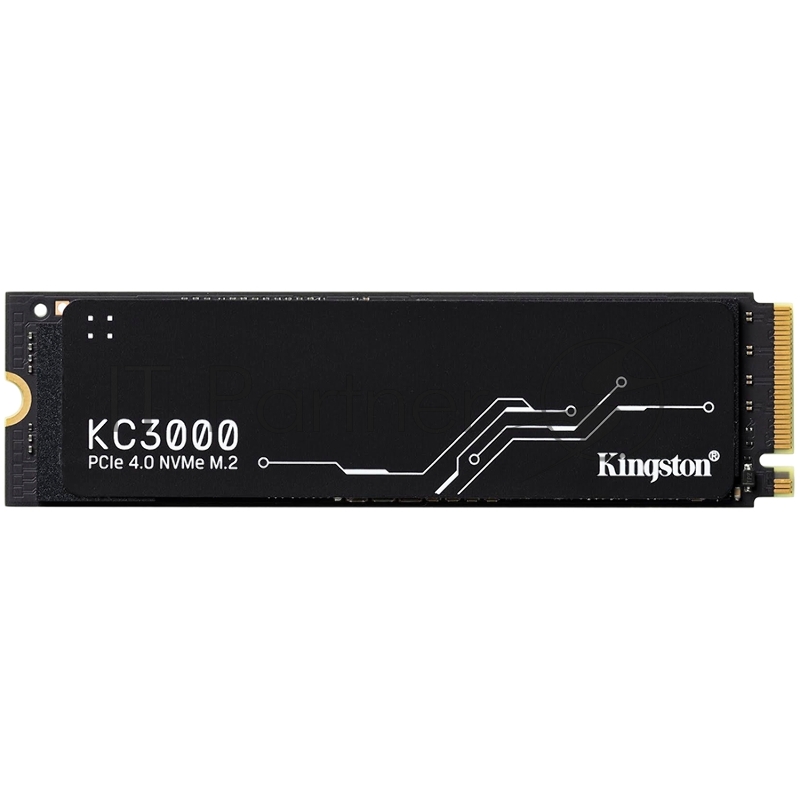 Накопитель SSD M.2 Kingston 2.0Tb KC3000 Series <SKC3000D/2048G> (PCI-E 4.0 x4, up to 7000/7000Mbs, 1000000 IOPS, 3D TLC, NVMe, 1600TBW, Phison E18, 22х80mm, LP graphen heatsink)