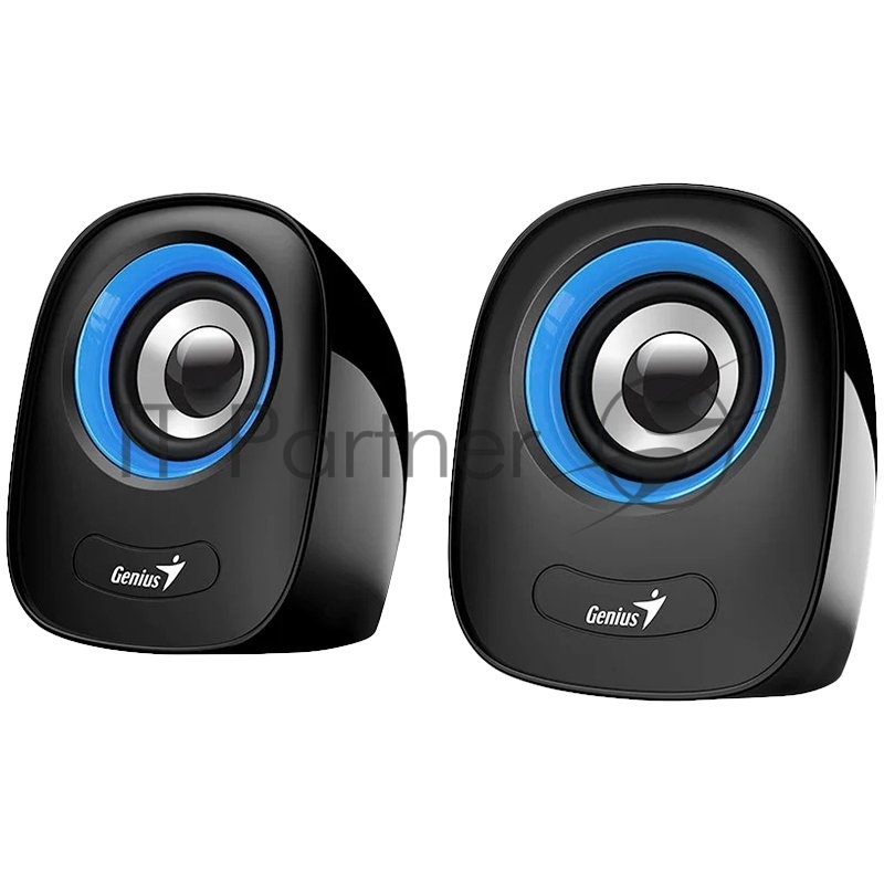 Колонки, PC speakers Genius SP-Q160,BLUE,USB, 2.0, Power Output 6W, Impedance: 4 Оm, Sensitivity: 80 Db, 3.5 mm jack., цвет синий