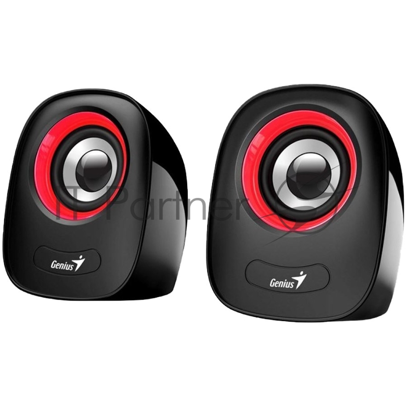 Колонки, PC speakers Genius SP-Q160,RED,USB, 2.0, Power Output 6W, Sensitivity: 80 Db, 3.5 mm jack. , цвет красный