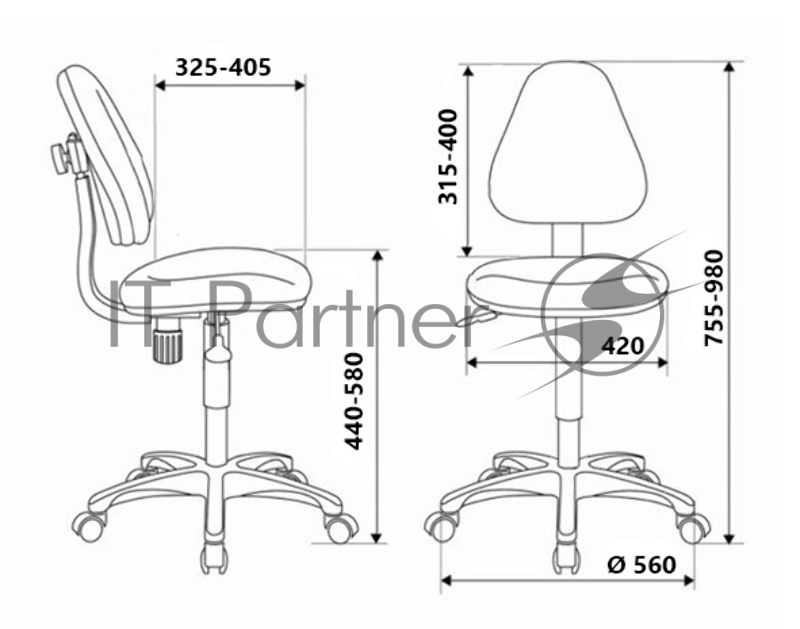 Кресло детское Бюрократ KD-4 голубой Sticks 06 крестовина пластик