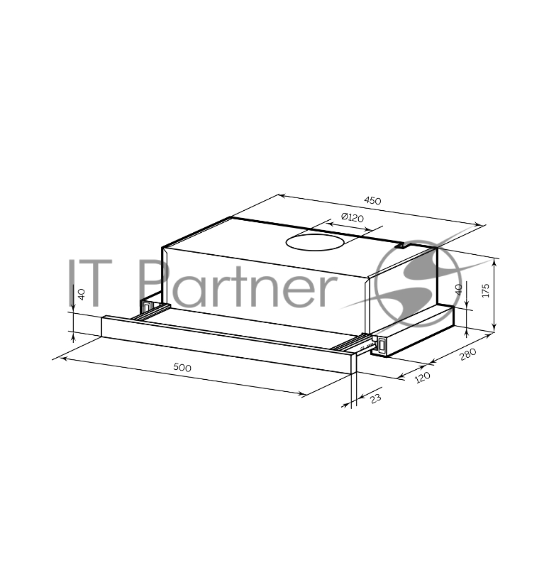 Вытяжка LEX HONVER G 500 BLACK