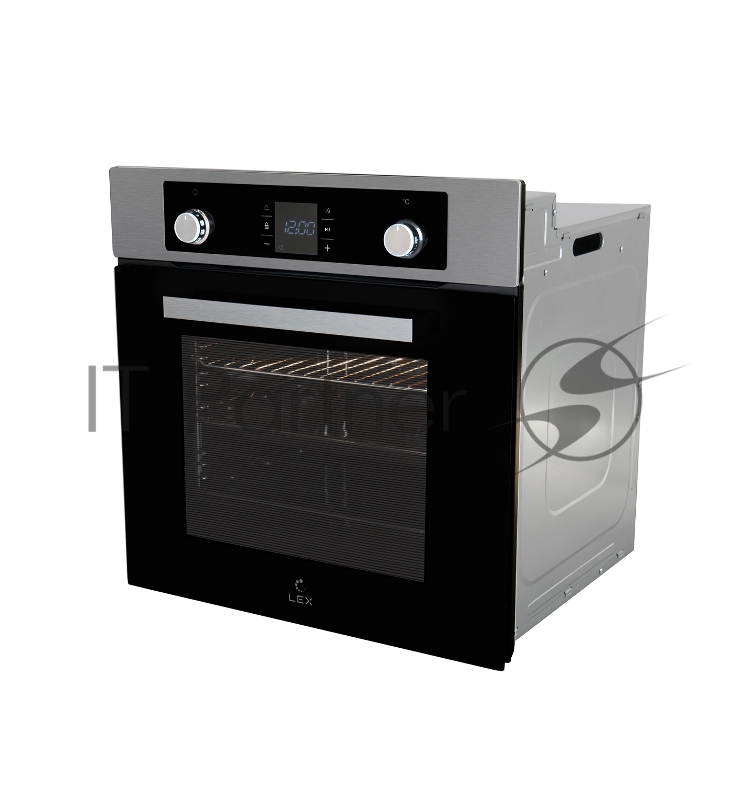 Духовой шкаф LEX EDP 094 IX Утапливаемые ручки, сенсорное управление, объем 60 л, LED таймер, 9 функций (3D конвекция, нижний нагрев с 3D конвекцией, верхний и нижний нагрев с конвекцией, традиционный, нижний нагрев, турбо гриль, турбо гриль с конвек