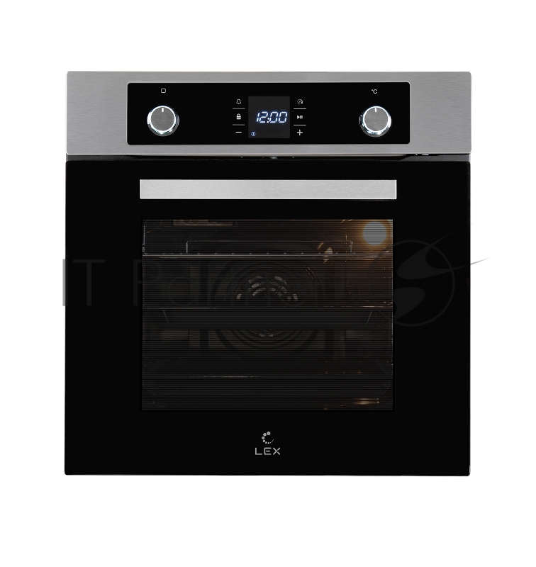 Духовой шкаф LEX EDP 094 IX Утапливаемые ручки, сенсорное управление, объем 60 л, LED таймер, 9 функций (3D конвекция, нижний нагрев с 3D конвекцией, верхний и нижний нагрев с конвекцией, традиционный, нижний нагрев, турбо гриль, турбо гриль с конвек