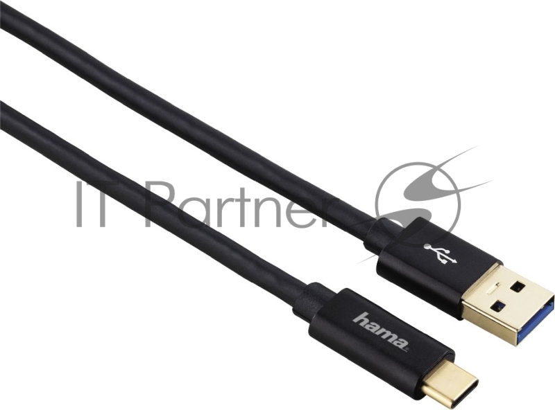 Кабель Hama USB 3.1 Gen 2 00135715 USB A (m) USB Type-C (m) 1м черный