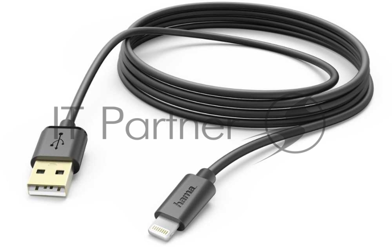 Кабель Hama 00173787 Lightning (m) USB 2.0 (m) 3м черный