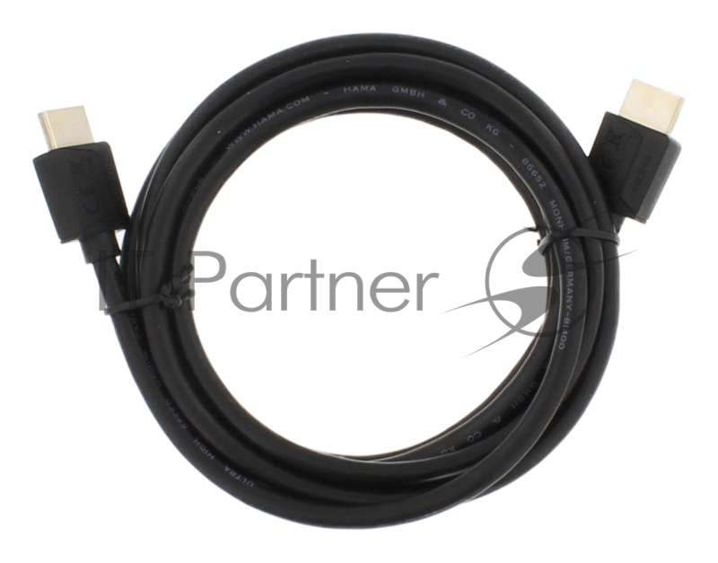 Кабель Hama H-205242 00205242 ver2.1 HDMI HDMI 2м черный (упак.:1шт) плоский
