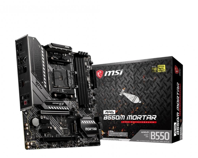 Материнская плата AMD B550 SAM4 MATX MAG B550M MORTAR MSI