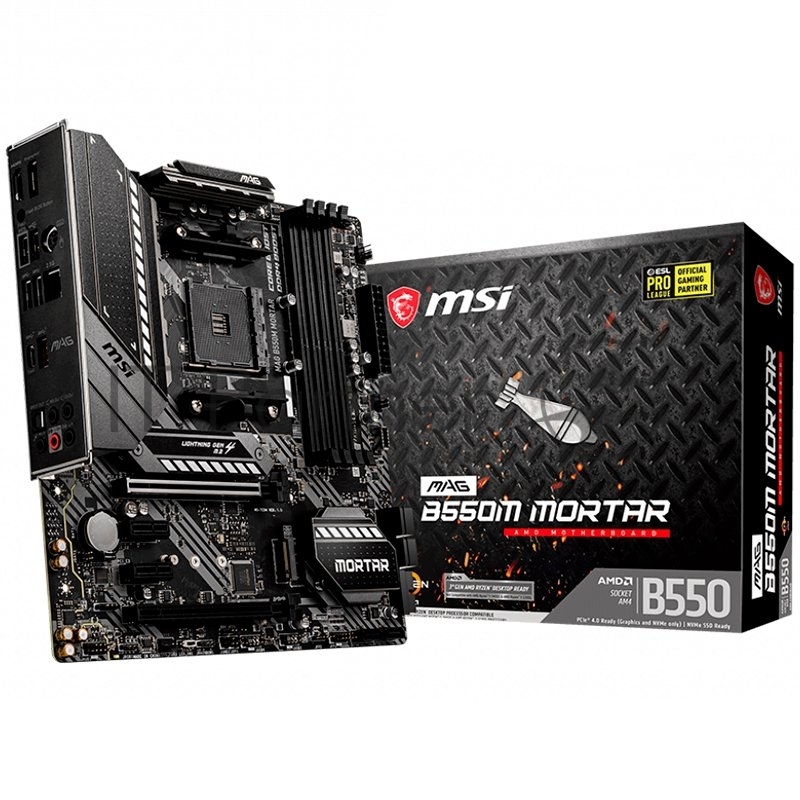 Материнская плата AMD B550 SAM4 MATX MAG B550M MORTAR MSI