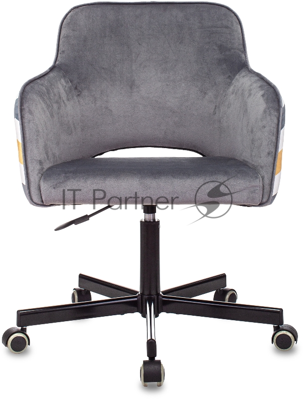 Кресло Бюрократ CH-380M серая жемчужина Italia 26 зигзаг крестовина металл