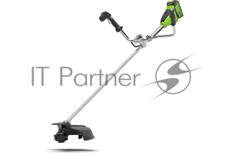 Триммер аккумуляторный GreenWorks GD40BCB, 40V, 40,6 см, бесщеточный, с АКБ 4АЧ и ЗУ (2105707UB) 40 вольт (модель GD40BCB) - отличная замена электро или бензиновому триммеру, он с легкостью справиться с высокой травой, а благодаря пильному диску (в