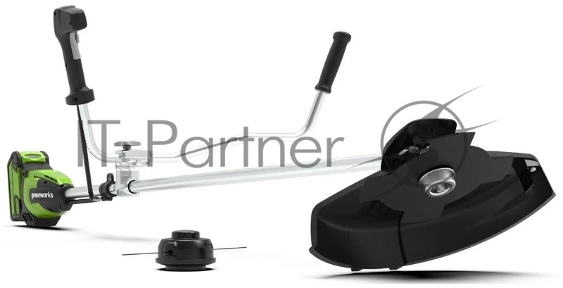 Триммер аккумуляторный GreenWorks GD40BCB, 40V, 40,6 см, бесщеточный, с АКБ 4АЧ и ЗУ (2105707UB) 40 вольт (модель GD40BCB) - отличная замена электро или бензиновому триммеру, он с легкостью справиться с высокой травой, а благодаря пильному диску (в