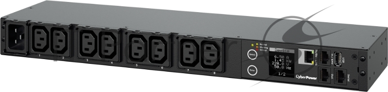 Блок распределения питания CyberPower PDU PDU41005 (PDU20SWHVIEC8FNET) 1U type, 16Amp, plug IEC 320 C20, (8) IEC 320 C13