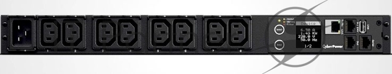 Блок распределения питания CyberPower PDU PDU71005 1U type, 16Amp, plug IEC 320 C20, (8) IEC 320 C13