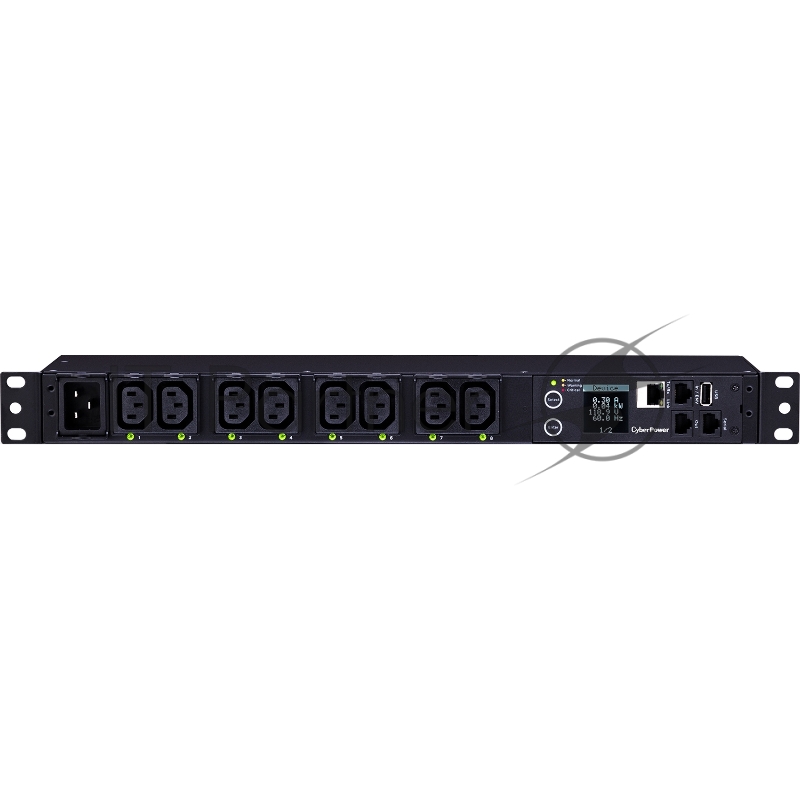 Блок распределения питания CyberPower PDU PDU81005 1U type, 16Amp, plug IEC 320 C20, (8) IEC 320 C13