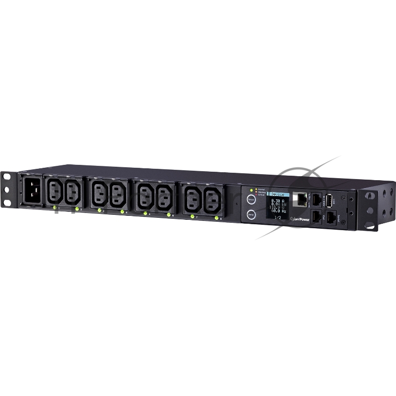 Блок распределения питания CyberPower PDU PDU81005 1U type, 16Amp, plug IEC 320 C20, (8) IEC 320 C13