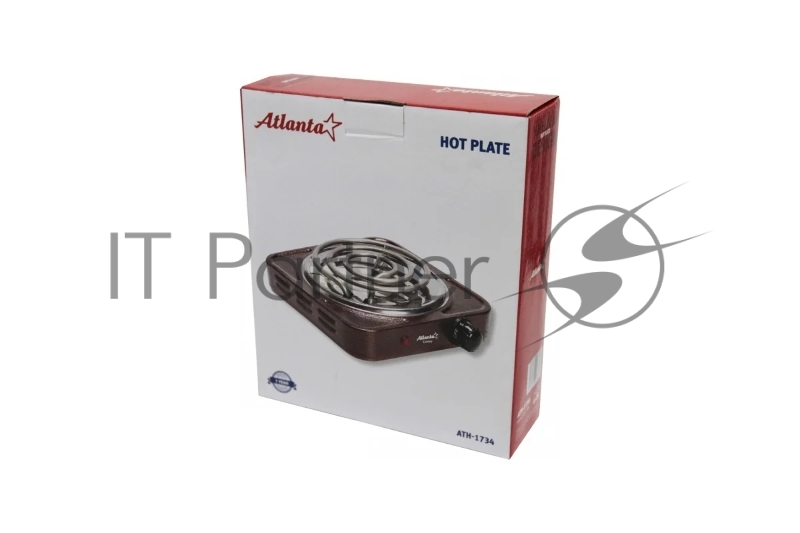 Плитка электрическая ATLANTA ATH-1734, 1 конф. brown