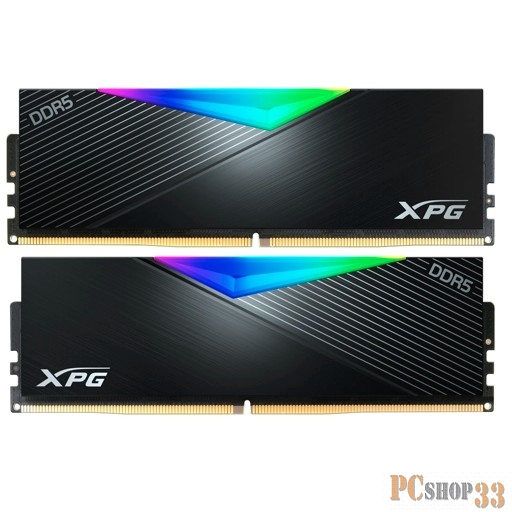 Модуль памяти ADATA DDR5 32GB 5200 DIMM XPG Lancer Black RGB Gaming Memory AX5U5200C3816G-DCLARBK Non-ECC, CL38, 1.25V, Heat Shield, Kit (2x16GB), RTL (936776)