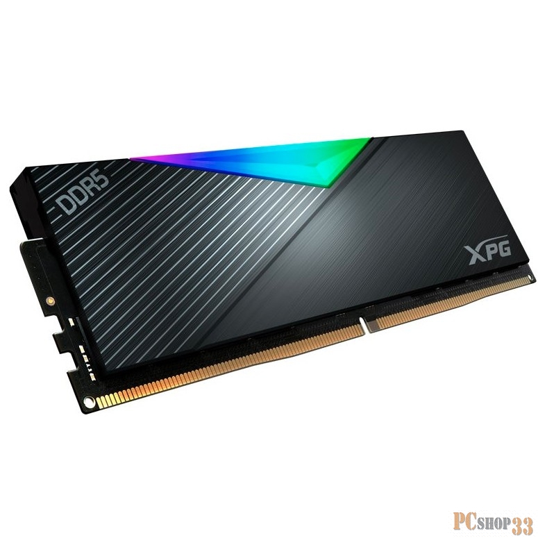 Модуль памяти ADATA DDR5 32GB 5200 DIMM XPG Lancer Black RGB Gaming Memory AX5U5200C3816G-DCLARBK Non-ECC, CL38, 1.25V, Heat Shield, Kit (2x16GB), RTL (936776)
