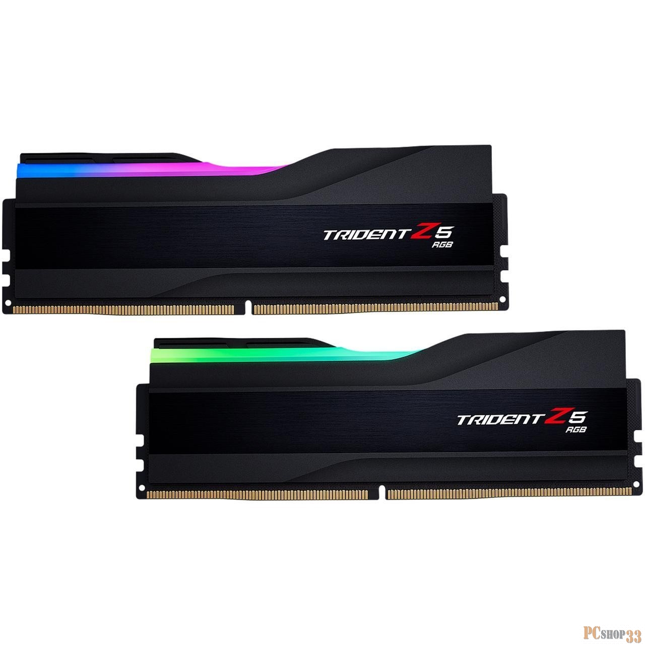 Модуль памяти DDR5 G.SKILL TRIDENT Z5 RGB 32GB (2x16GB) 6400MHz CL32 (32-39-39-102) 1.4V / F5-6400J3239G16GX2-TZ5RK / Black