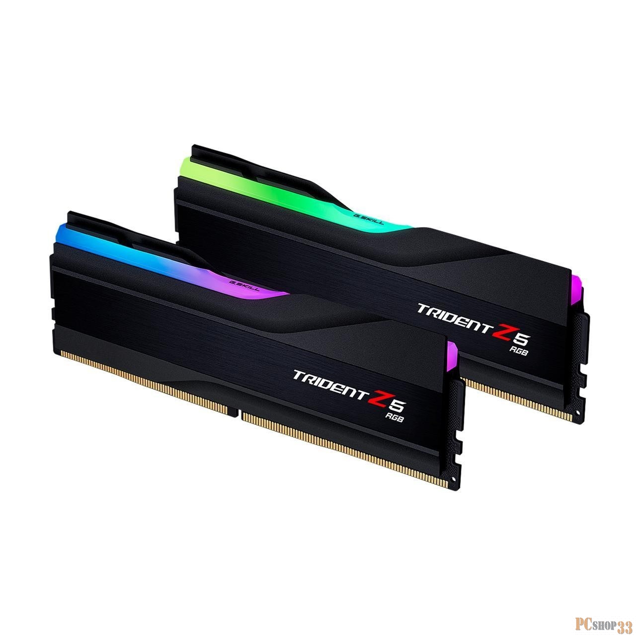 Модуль памяти DDR5 G.SKILL TRIDENT Z5 RGB 32GB (2x16GB) 6400MHz CL32 (32-39-39-102) 1.4V / F5-6400J3239G16GX2-TZ5RK / Black