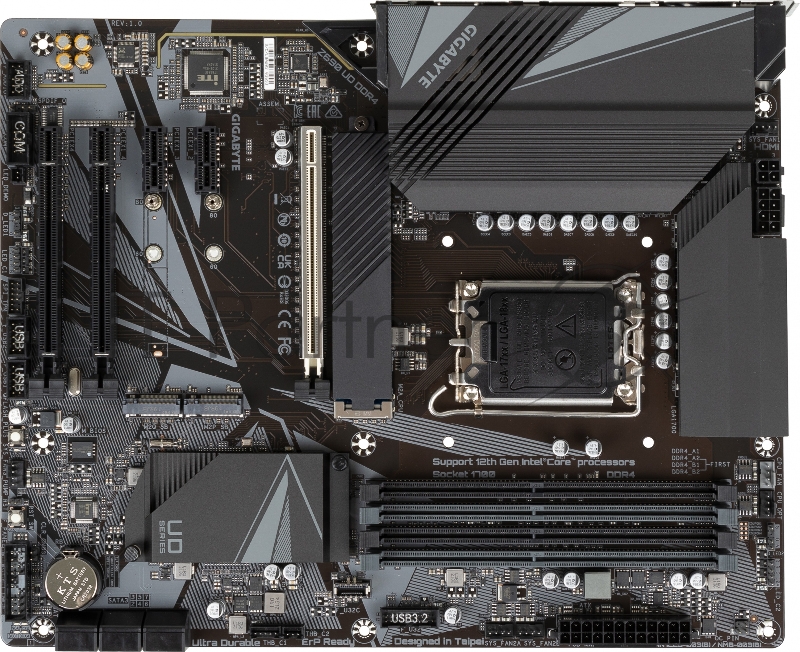 Материнская плата Gigabyte Z690 UD DDR4, Socket 1700, Intel Z690, 4xDDR4-3200, HDMI+DP, 3xPCI-Ex16, 2xPCI-Ex1, 6xSATA3(RAID 0/1/5/10), 3xM.2, 8Ch Audio, 2,5GbLan, (4+4)xUSB2.0, (5+2)xUSB3.2, (1+1)xUSB3.2 Type-C, 1xPS/2, ATX, RTL